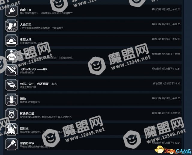 冰汽时代全成就列表及达成方法