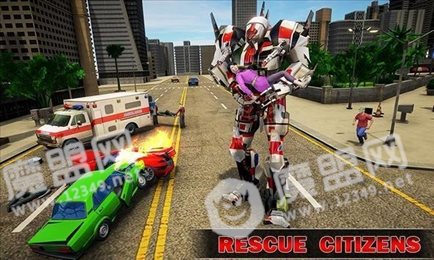 救援城市变形救护机器人(Rescue City Ambulance Robot Tran)
