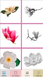 玉兰花像素艺术