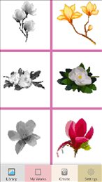 玉兰花像素艺术