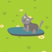 气垫船猫(Hoverboard Cat)