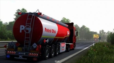 油轮卡车货物运输(Oil Tanker Transport Truck Drive)