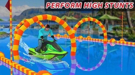 极限摩托艇特技驾驶模拟器(Jetski Stunt Game)