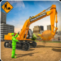 城市犁式挖掘机(City plow Excavator: Snow Game)