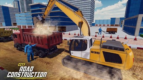 城市犁式挖掘机(City plow Excavator: Snow Game)