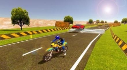 跑车vs摩托车骑行((Sports Car vs Moto Bike Riding))