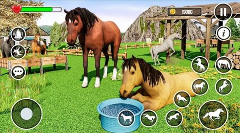 虚拟野马动物模拟器(Wild Horse Family Life Game)
