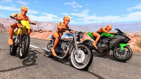 摩托车假人碰撞测试(Moto Bike Dummy Crash Test Sim)
