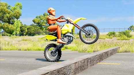 摩托车假人碰撞测试(Moto Bike Dummy Crash Test Sim)