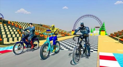 极限跑酷单车英雄(Superhero Bicycle Racing)