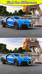找到图案车辆不同游戏(Bucatti Chiron Find Difference)
